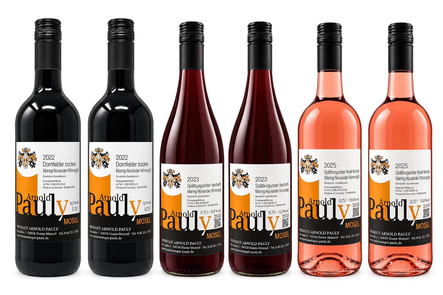 6 flessen in het pakket Rot & Rosé